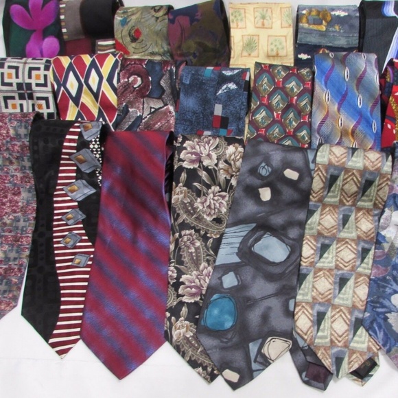 NEW Lot of 6 Men's Name Brand 100% Silk LONG Ties - Picture 5 of 7